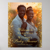 Modernes Foto mit Babydusche Poster (Vorne)