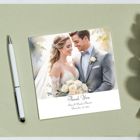 Modernes Foto mit benutzerdefiniertem QR-Code dank Dankeskarte