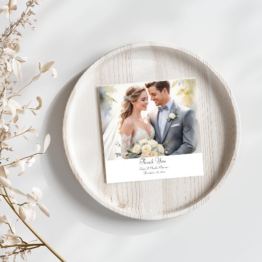 Modernes Foto mit benutzerdefiniertem QR-Code dank Dankeskarte