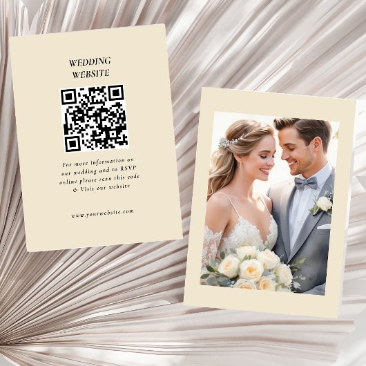 Modernes Foto mit benutzerdefiniertem QR-Code| UAW RSVP Karte