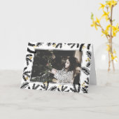 Modernes Foto mit Black & Gold Pine und Berries Karte (Gelbe Blume)
