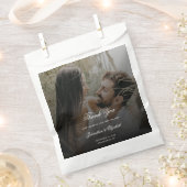 Modernes Foto mit Black Overlay Gastgeschenk Hochz Geschenktütchen (Ausgeschnitten)