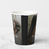 Modernes Foto mit Black Overlay-Hochzeit Pappbecher (Rechts)