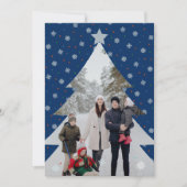 Modernes Foto mit blauen Schneeflocken (Vorderseite)