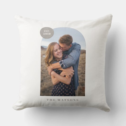 Modernes Foto mit Bogenrahmen - Grau Kissen (Vorderseite)