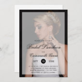 Modernes Foto mit Chic Script Bridal Luncheon Einladung (Vorne/Hinten)