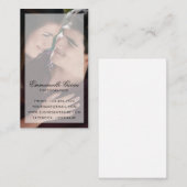 Modernes Foto mit Chic Script Name Fotograf Visitenkarte (Vorne/Hinten)