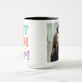 Modernes Foto mit der besten Mama Kinder benennen  Tasse (Zentrum)