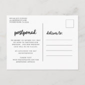 Modernes Foto mit dicken Skripten Hochzeitsaufschu Ankündigungspostkarte (Rückseite)