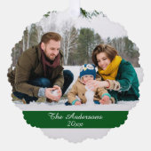 Modernes Foto mit Doppelseilstelle Ornament Karte (Vorderseite)