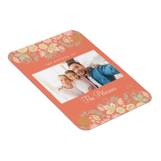 Modernes Foto mit eigenem Text Magnet (Rechte Seite)