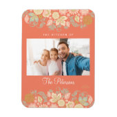 Modernes Foto mit eigenem Text Magnet (Vertikal)