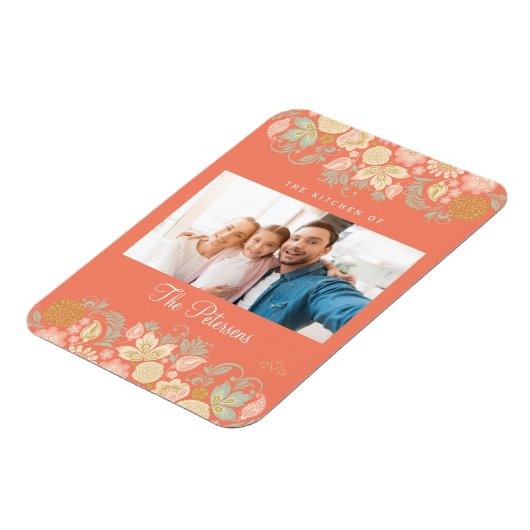 Modernes Foto mit eigenem Text Magnet (Linke Seite)