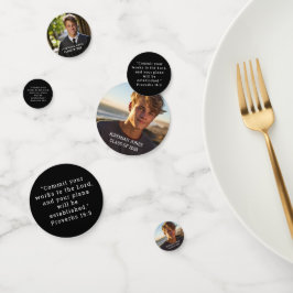 Modernes Foto mit einfachem Abschluss Konfetti