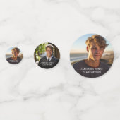 Modernes Foto mit einfachem Abschluss Konfetti (Vorderseiten)