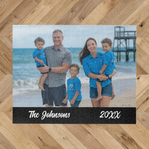 Modernes Foto mit einfacher Strandfamilie Jigsaw P Puzzle