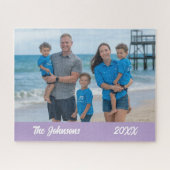 Modernes Foto mit einfacher Strandfamilie Jigsaw P Puzzle (Horizontal)