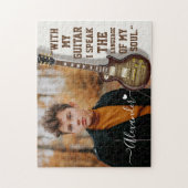 Modernes Foto mit elegantem White Electric Guitar Puzzle (Vertikal)