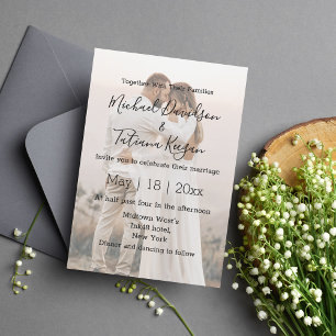 Modernes Foto mit eleganter Handschrift Einladung