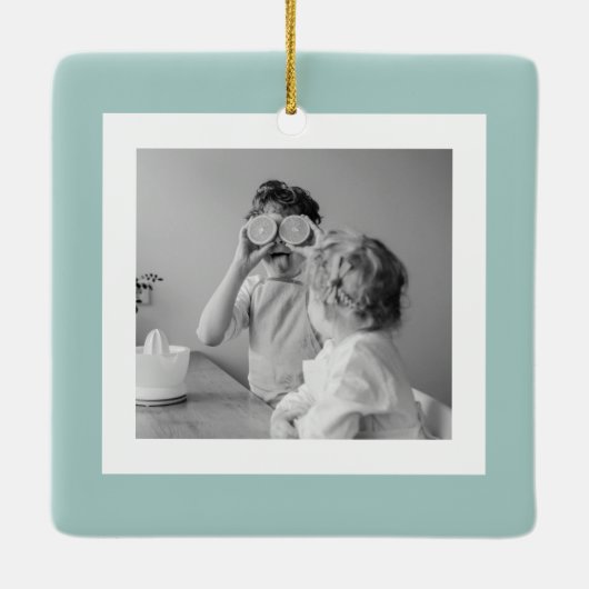 Modernes Foto mit familiärer Atmosphäre Keramikornament (Rückseite)