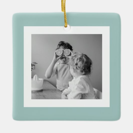 Modernes Foto mit familiärer Atmosphäre Keramikornament (Vorderseite)