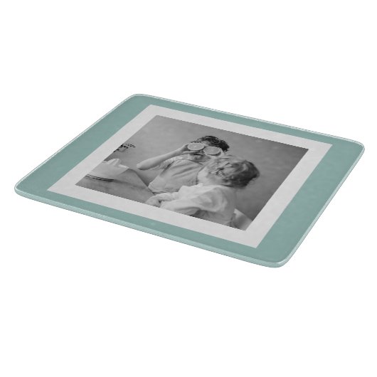 Modernes Foto mit familiärer Atmosphäre Schneidebrett (Ecke)