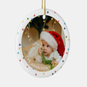 Modernes Foto mit farbenfrohen Lichtern Keramik Ornament (Rechts)