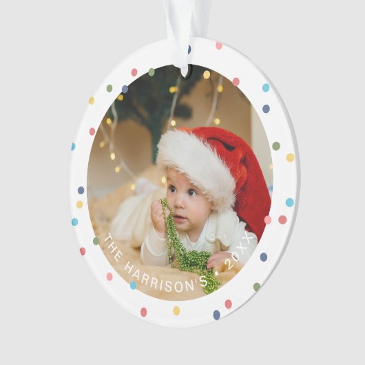 Modernes Foto mit farbenfrohen Lichtern Ornament (Vorderseite)