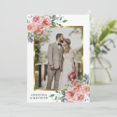 Modernes FOTO mit geometrischer Geometrie des Blum Dankeskarte (Stehend Vorderseite)