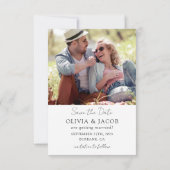 Modernes Foto mit Goldfolie Save The Date (Rückseite)