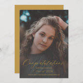 Modernes Foto mit Goldskripten Ankündigung (Vorne/Hinten)