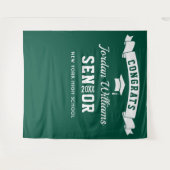 Modernes Foto mit grünem, weißem Abschluss Wandteppich (Vorderseite (Horizontal))