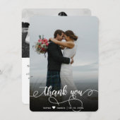Modernes Foto mit Handschrift Dankeschön-Karte Dankeskarte (Vorne/Hinten)