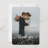 Modernes Foto mit Handschrift Dankeschön-Karte Dankeskarte (Vorderseite)