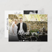 Modernes Foto mit Handschrift Dankeschön-Karte Dankeskarte (Vorne/Hinten)