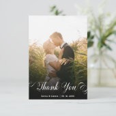 Modernes Foto mit Handschrift Dankeschön-Karte Dankeskarte (Stehend Vorderseite)