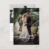 Modernes Foto mit Handschrift Dankeschön-Karte Dankeskarte (Vorne/Hinten)