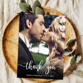 Modernes Foto mit Handschrift Dankeschön-Karte Dankeskarte