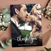 Modernes Foto mit Handschrift Dankeschön-Karte Dankeskarte