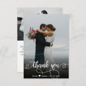 Modernes Foto mit Handschrift Dankeschön-Karte Dankeskarte (Vorne/Hinten)