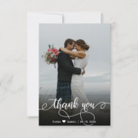 Modernes Foto mit Handschrift Dankeschön-Karte