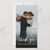 Modernes Foto mit Handschrift Dankeschön-Karte Dankeskarte (Vorderseite)