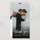 Modernes Foto mit Handschrift Dankeschön-Karte Dankeskarte (Vorne/Hinten)