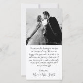 Modernes Foto mit Handschrift Dankeschön-Karte Dankeskarte (Rückseite)