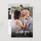 Modernes Foto mit Handschrift Dankeschön-Karte Dankeskarte (Vorne/Hinten)