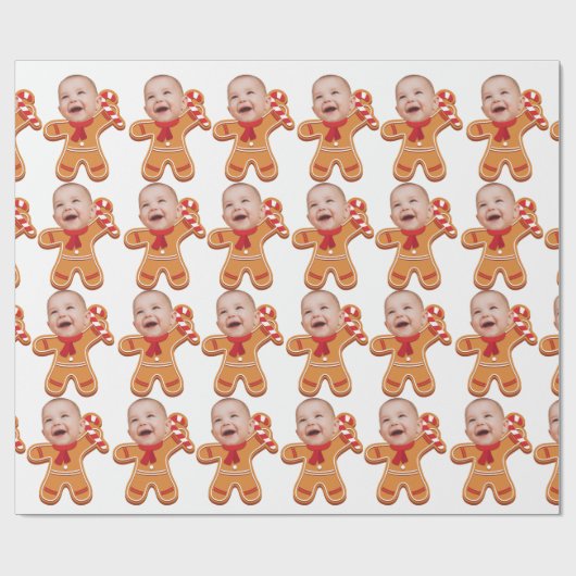 Modernes Foto mit individueller Oberfläche Gingerb Geschenkpapier (Flach)