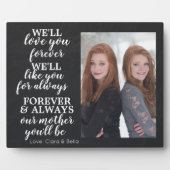 Modernes Foto mit individueller Tafel Muttertag Pl Fotoplatte (Vorderseite)