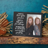 Modernes Foto mit individueller Tafel Muttertag Pl Fotoplatte (Seite)