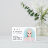 Modernes Foto mit minimalem Weißbogen Visitenkarte (Stehend Vorderseite)