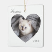 Modernes Foto mit minimalem Weißherz Keramikornament (Links)